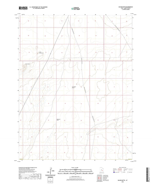 Gilson Butte Utah US Topo Map Image