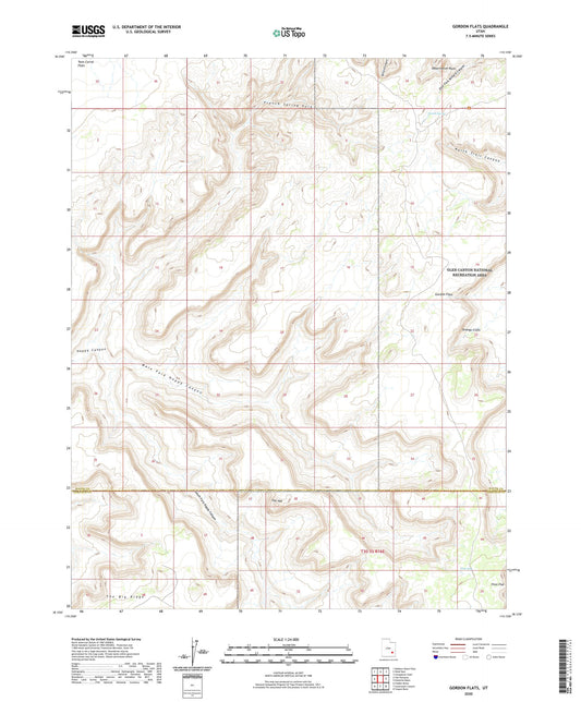 Gordon Flats Utah US Topo Map Image