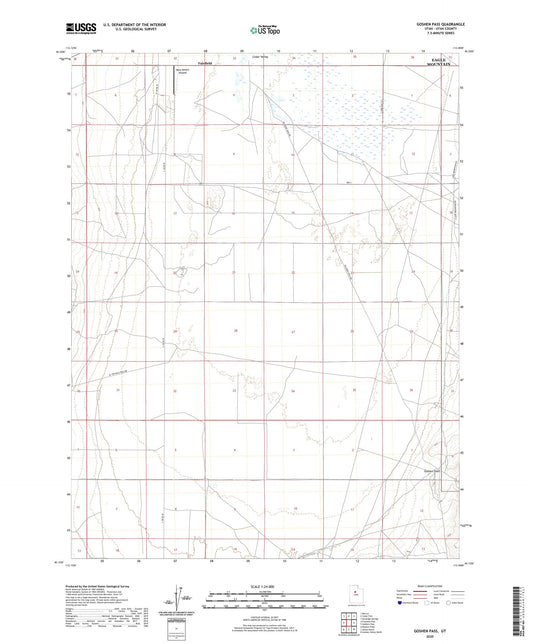 Goshen Pass Utah US Topo Map Image
