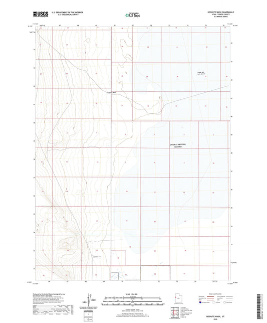 Goshute Wash Utah US Topo Map Image
