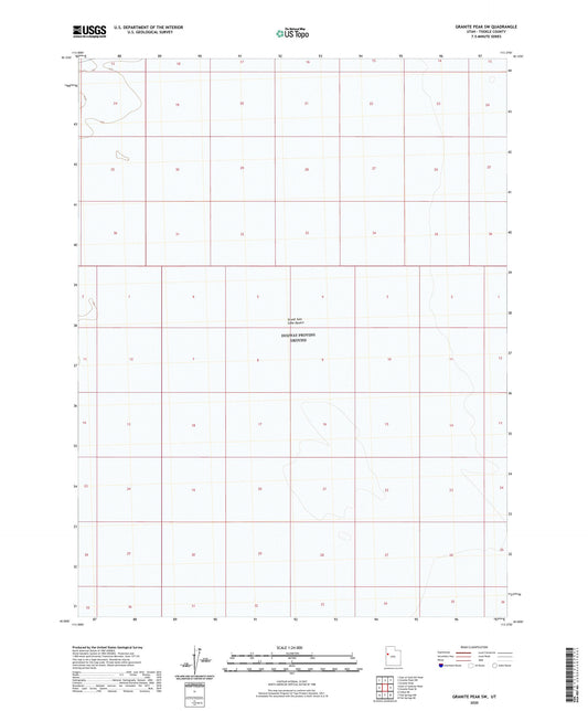 Granite Peak SW Utah US Topo Map Image