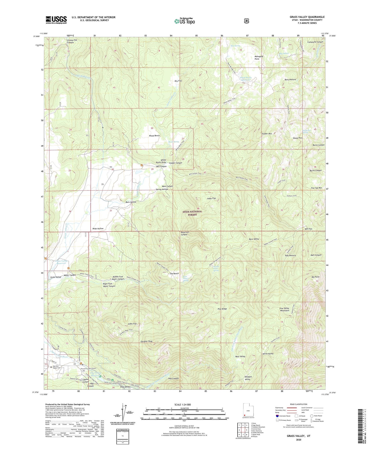 Grass Valley Utah US Topo Map Image