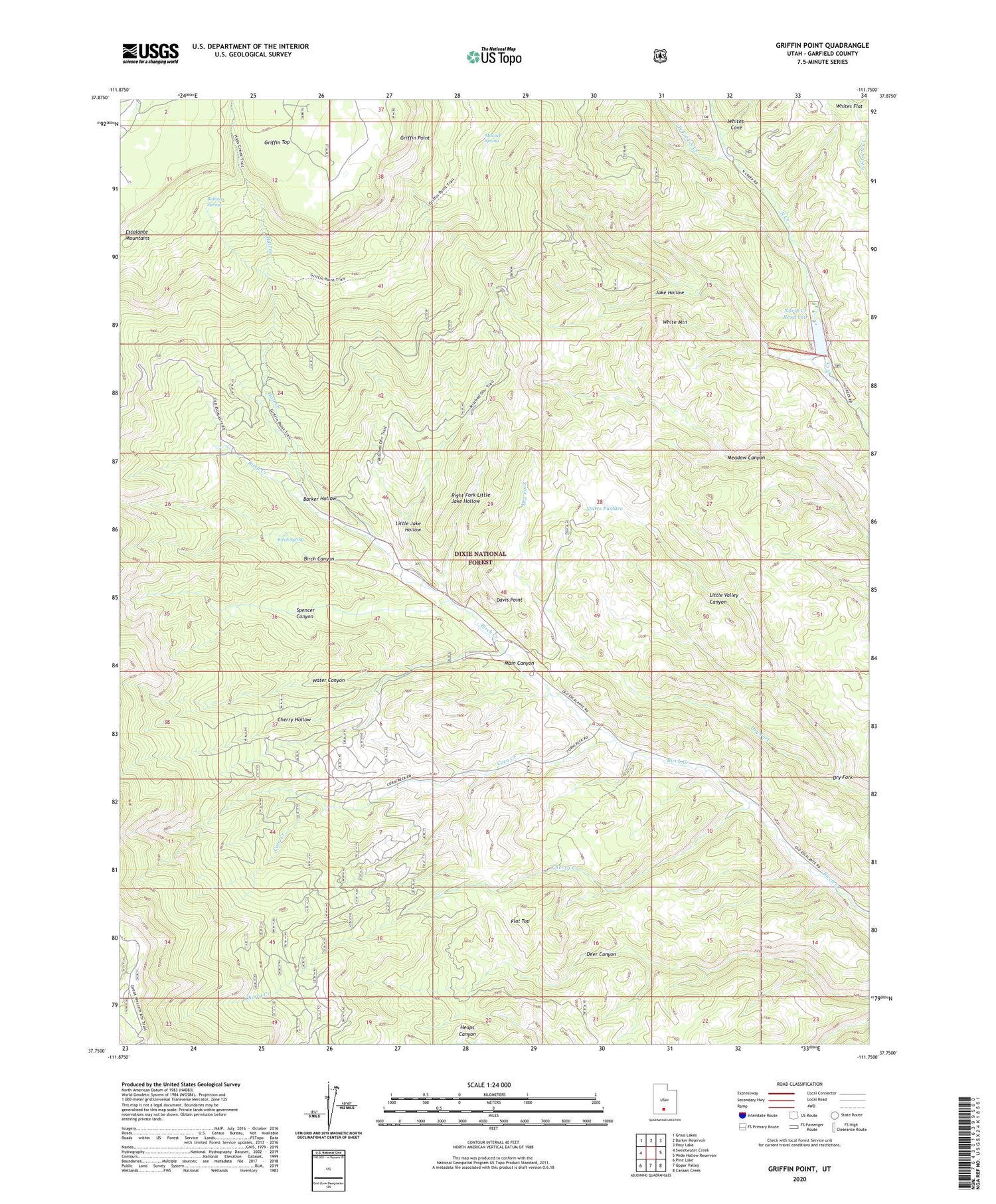 Griffin Point Utah US Topo Map Image