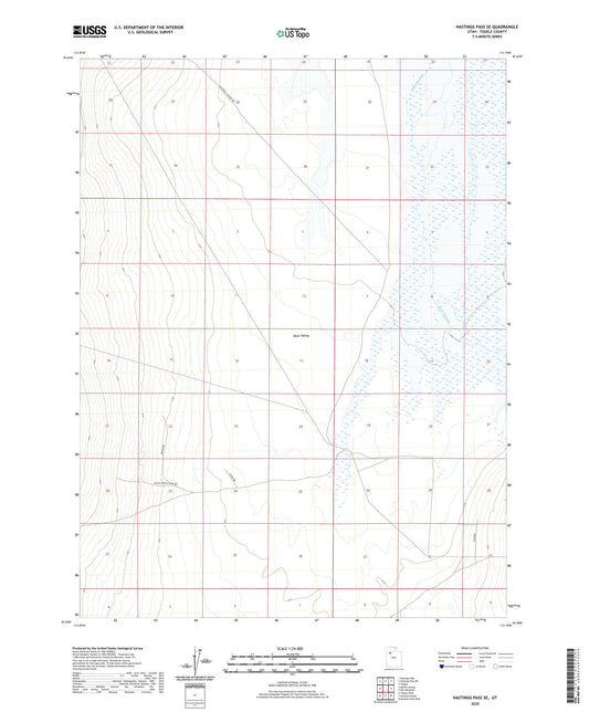 Hastings Pass SE Utah US Topo Map Image