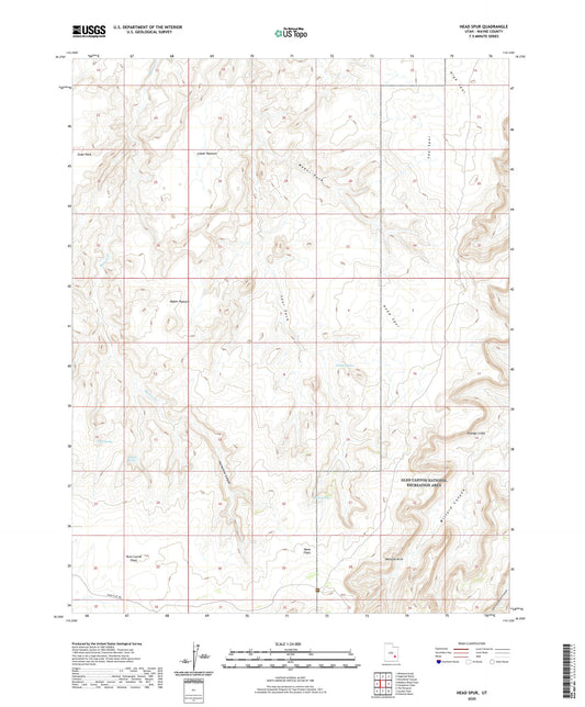 Head Spur Utah US Topo Map Image