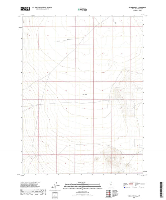 Hickman Knolls Utah US Topo Map Image