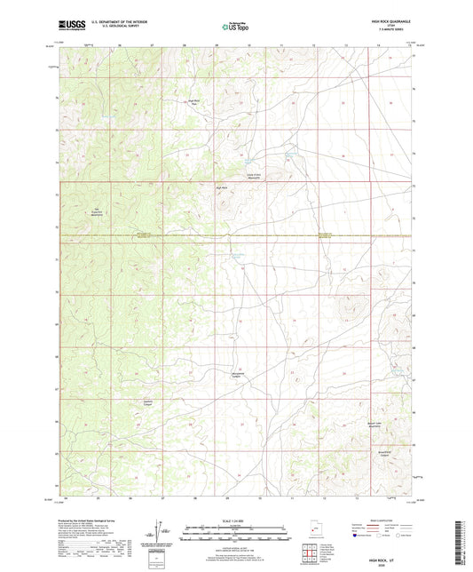 High Rock Utah US Topo Map Image
