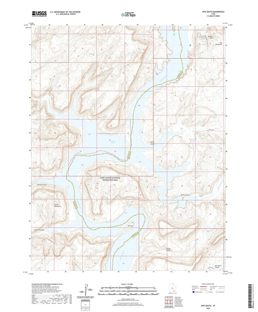 Hite South Utah US Topo Map Image