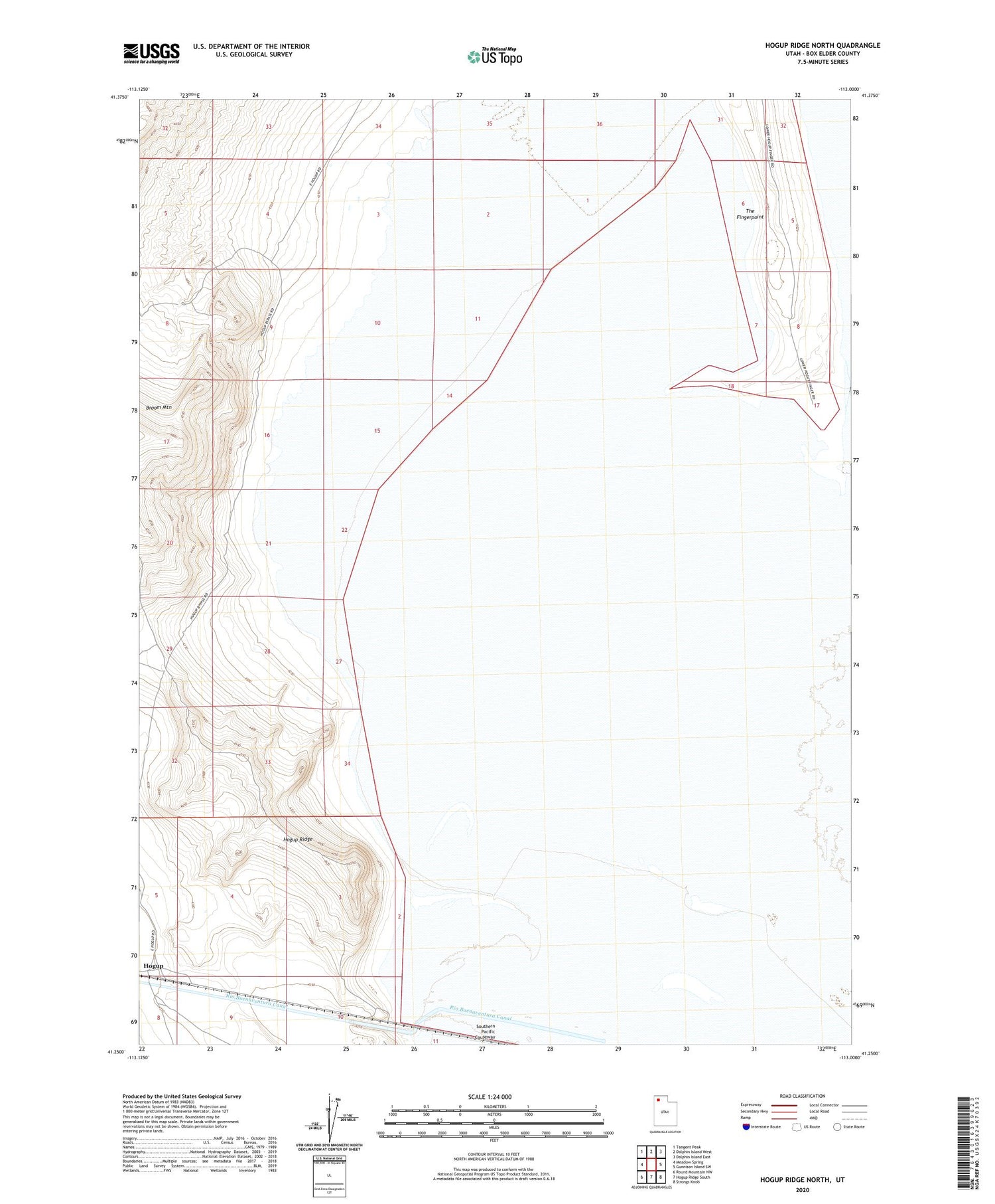Hogup Ridge North Utah US Topo Map Image
