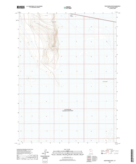 Hogup Ridge South Utah US Topo Map Image