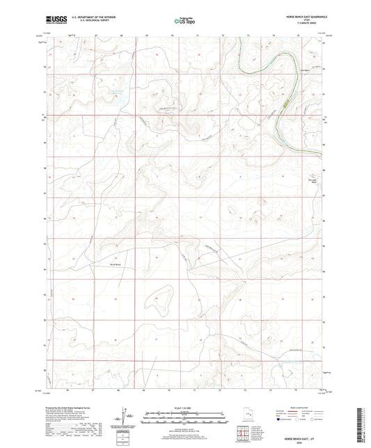Horse Bench East Utah US Topo Map Image