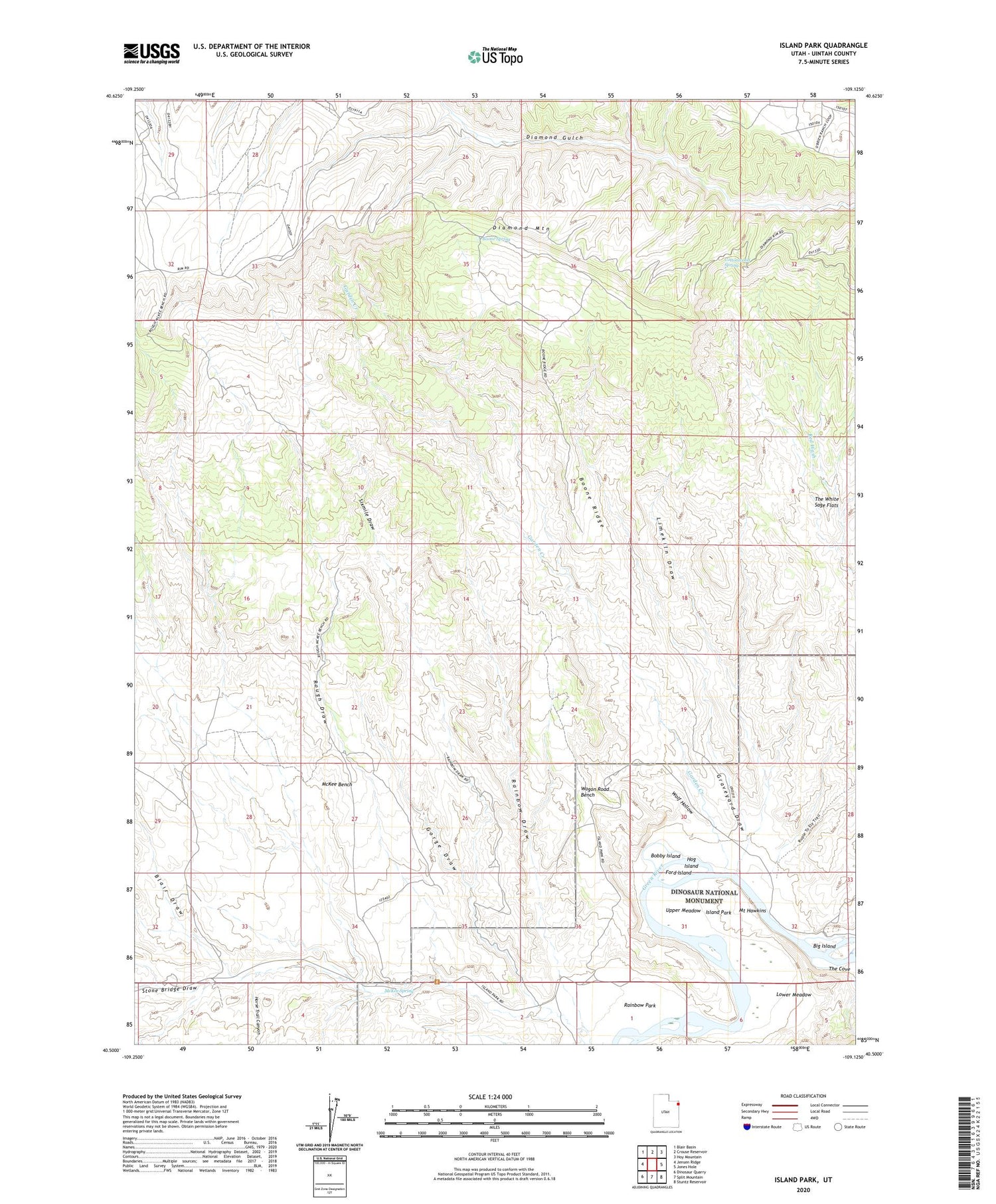 Island Park Utah US Topo Map Image