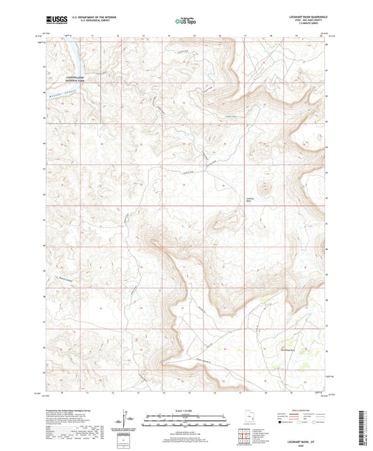 Lockhart Basin Utah US Topo Map Image