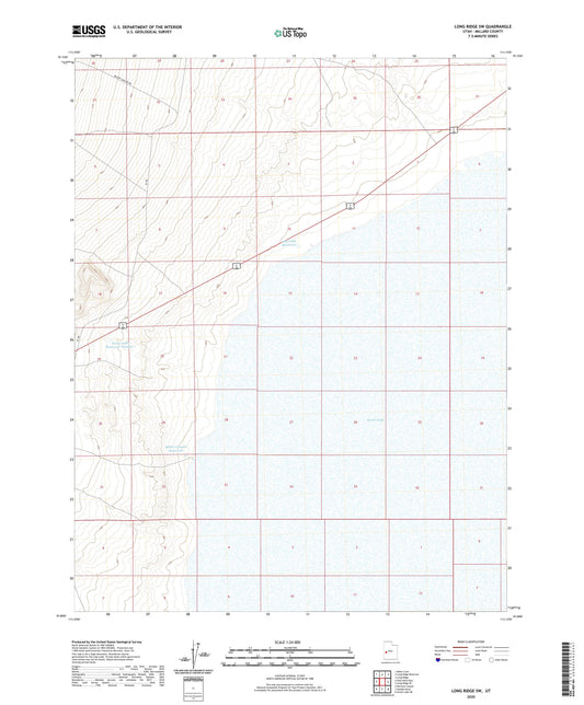 Long Ridge SW Utah US Topo Map Image