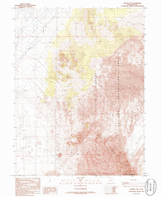Classic USGS Lynndyl NW Utah 7.5'x7.5' Topo Map Image