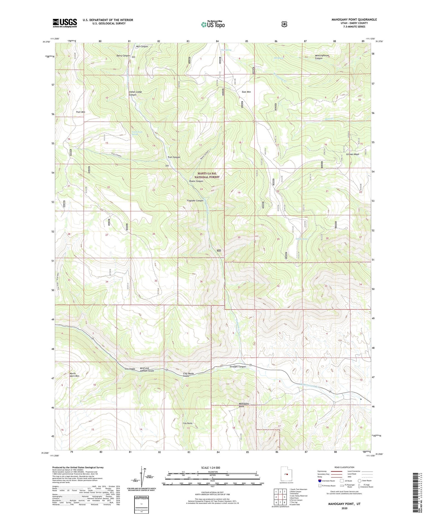Mahogany Point Utah US Topo Map Image
