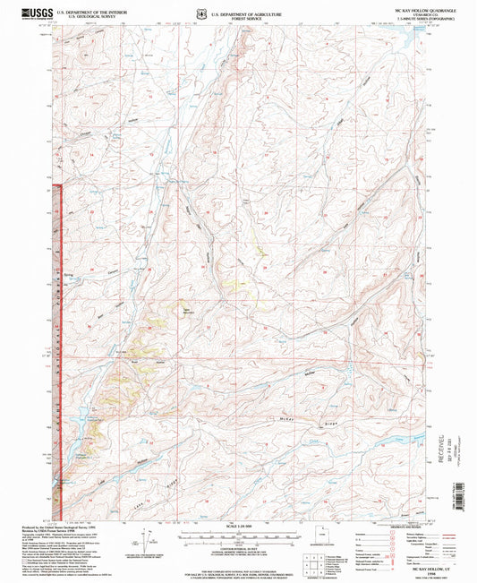 Classic USGS McKay Hollow Utah 7.5'x7.5' Topo Map Image