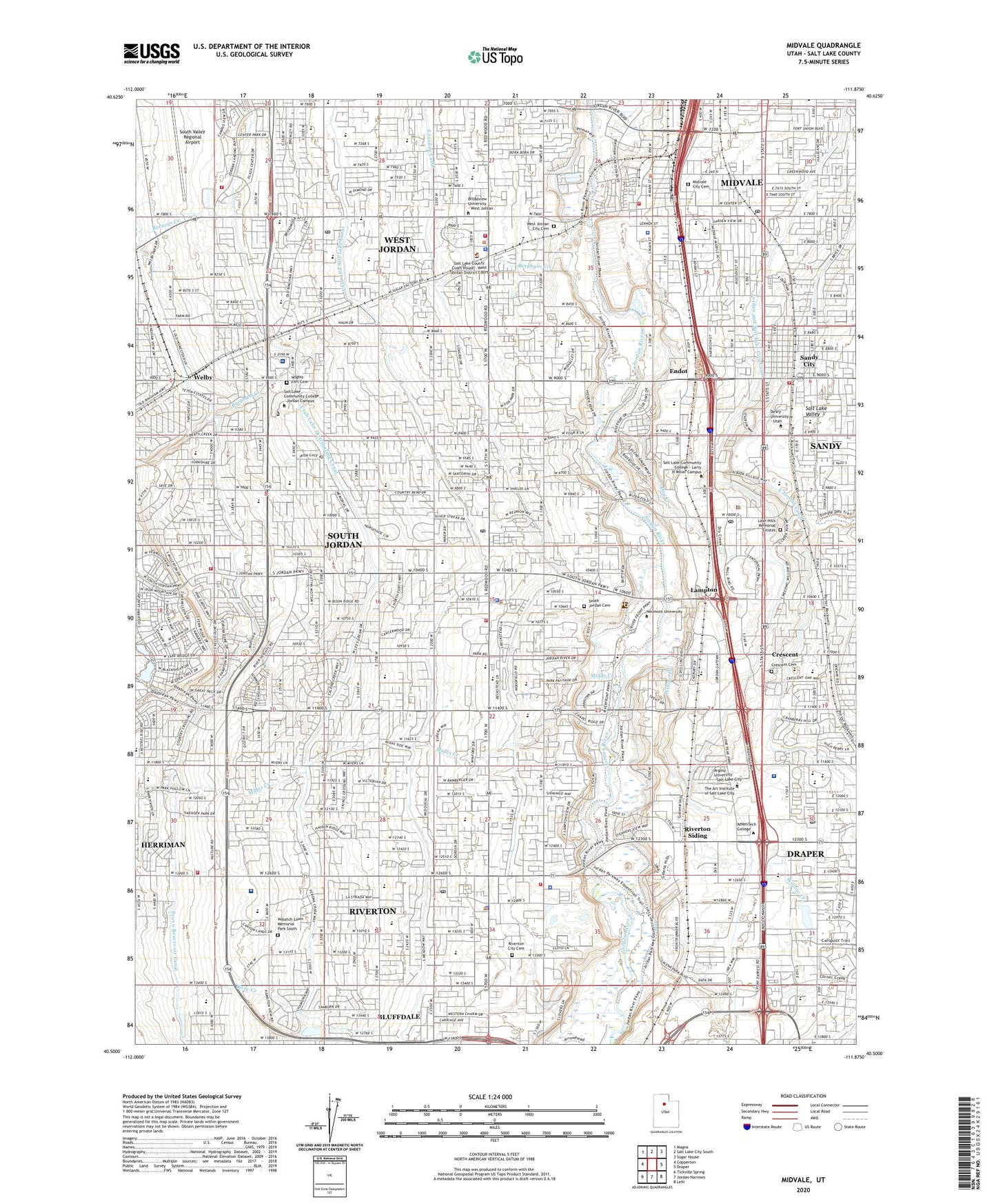 Midvale Utah US Topo Map Image