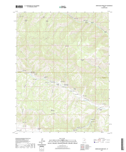 Minnie Maud Creek East Utah US Topo Map Image