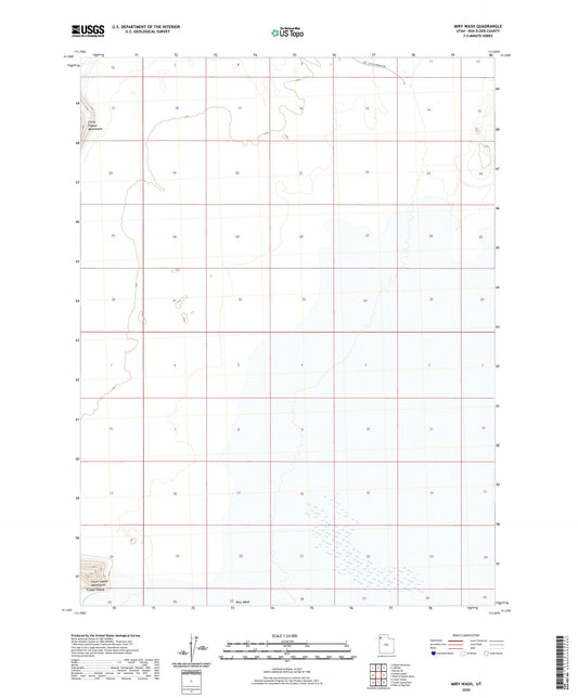 Miry Wash Utah US Topo Map Image