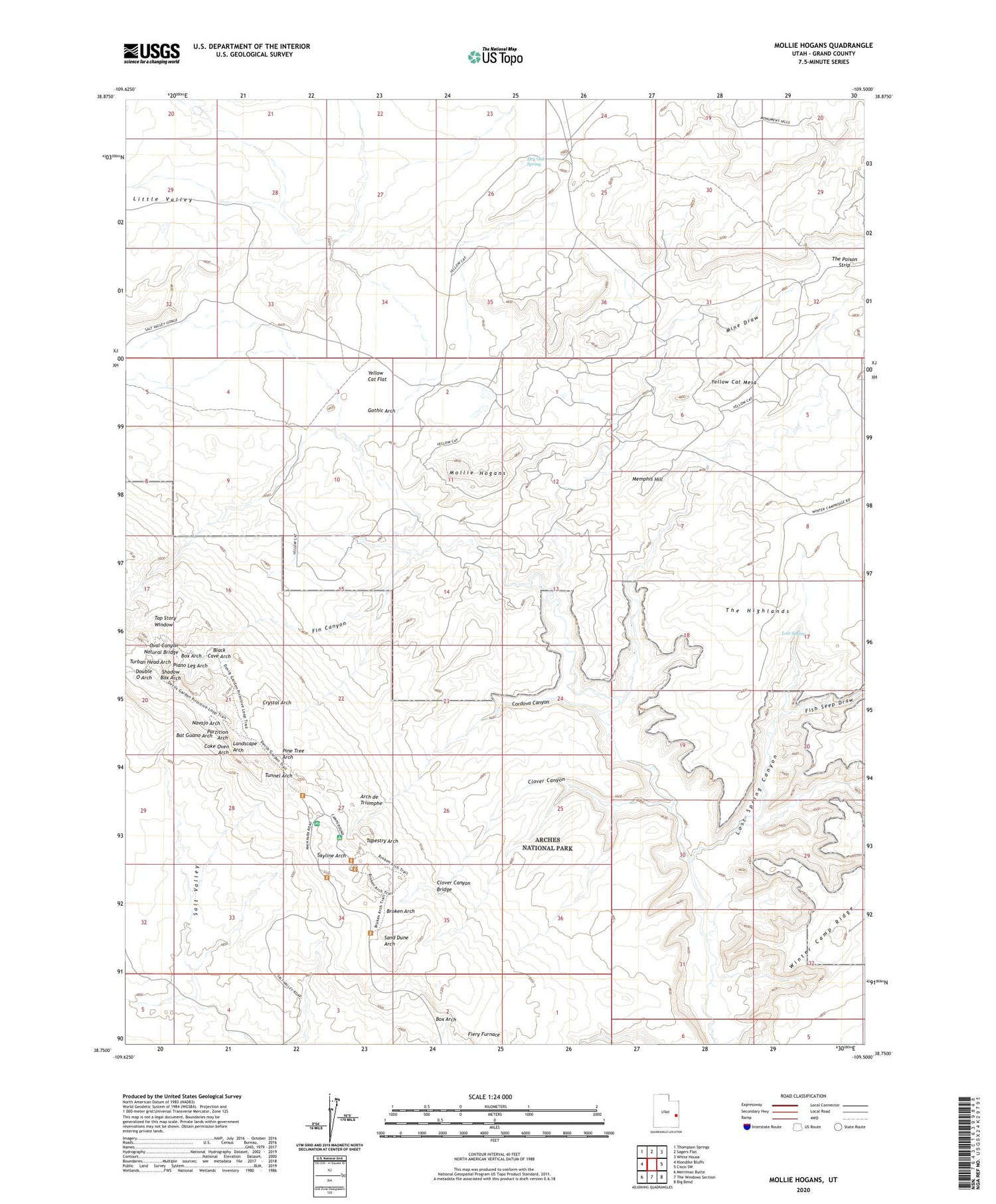 Mollie Hogans Utah US Topo Map Image