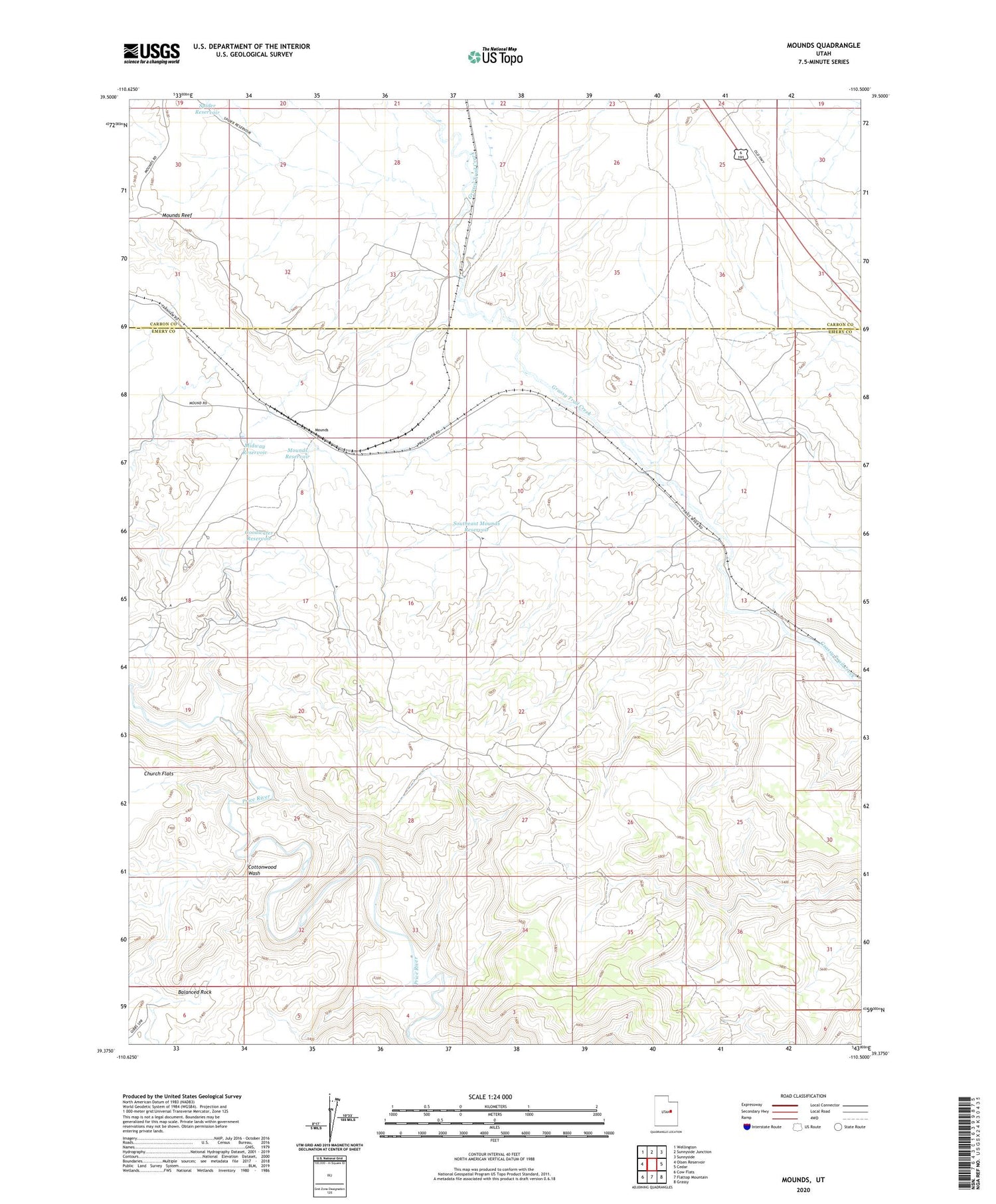 Mounds Utah US Topo Map Image