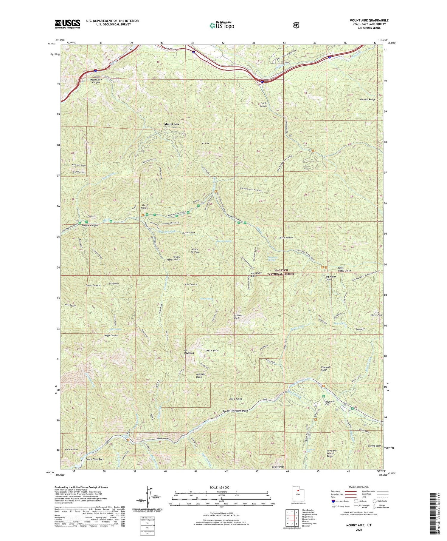 Mount Aire Utah US Topo Map Image