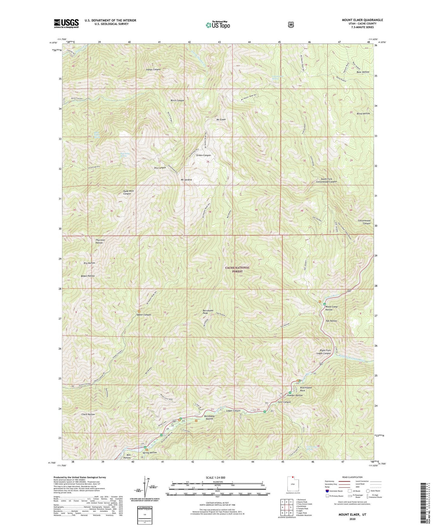 Mount Elmer Utah US Topo Map Image