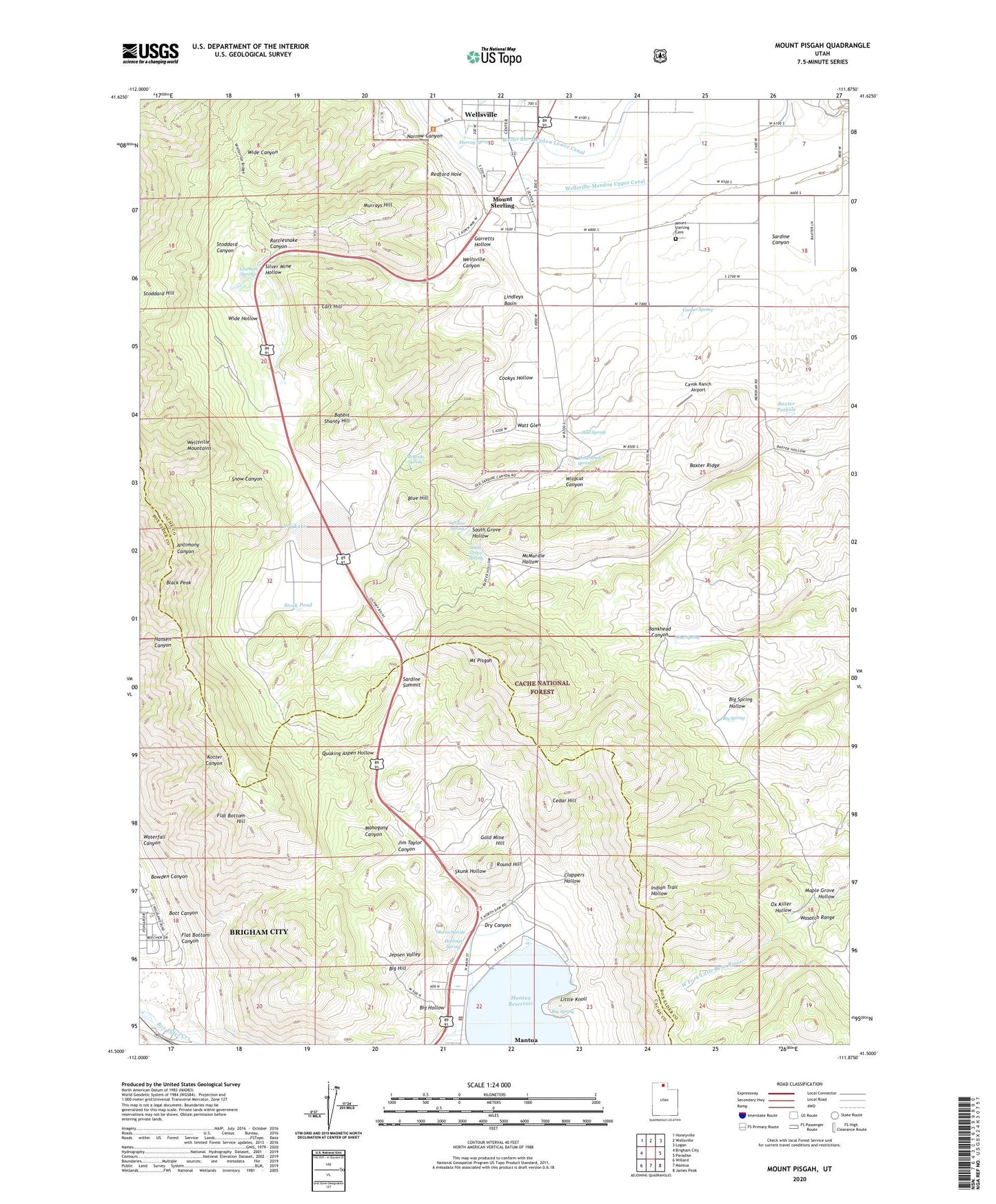 Mount Pisgah Utah US Topo Map Image
