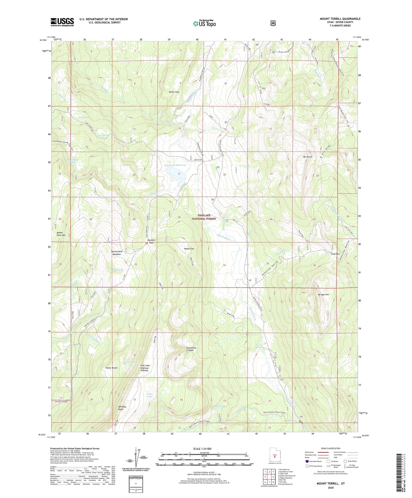 Mount Terrill Utah US Topo Map Image