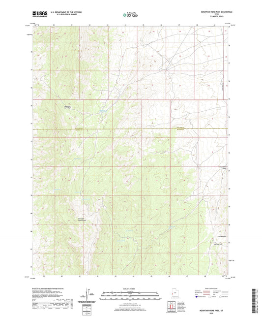 Mountain Home Pass Utah US Topo Map Image