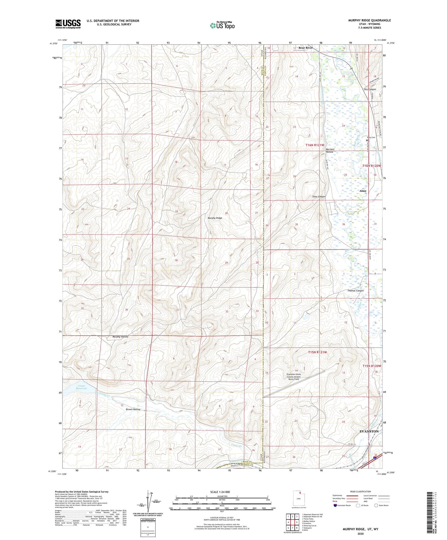 Murphy Ridge Utah US Topo Map Image
