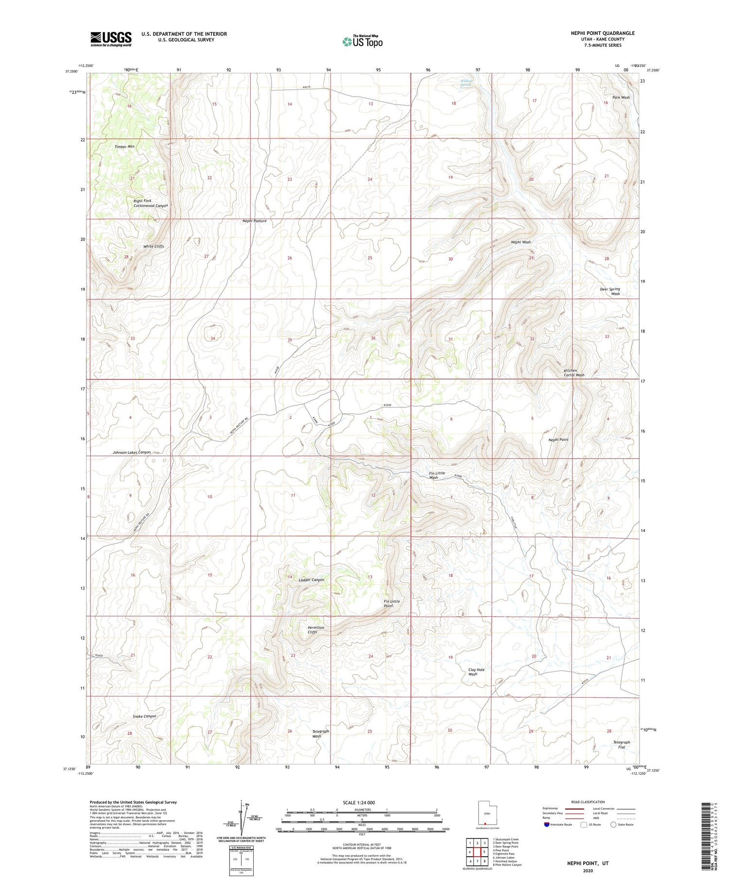 Nephi Point Utah US Topo Map Image