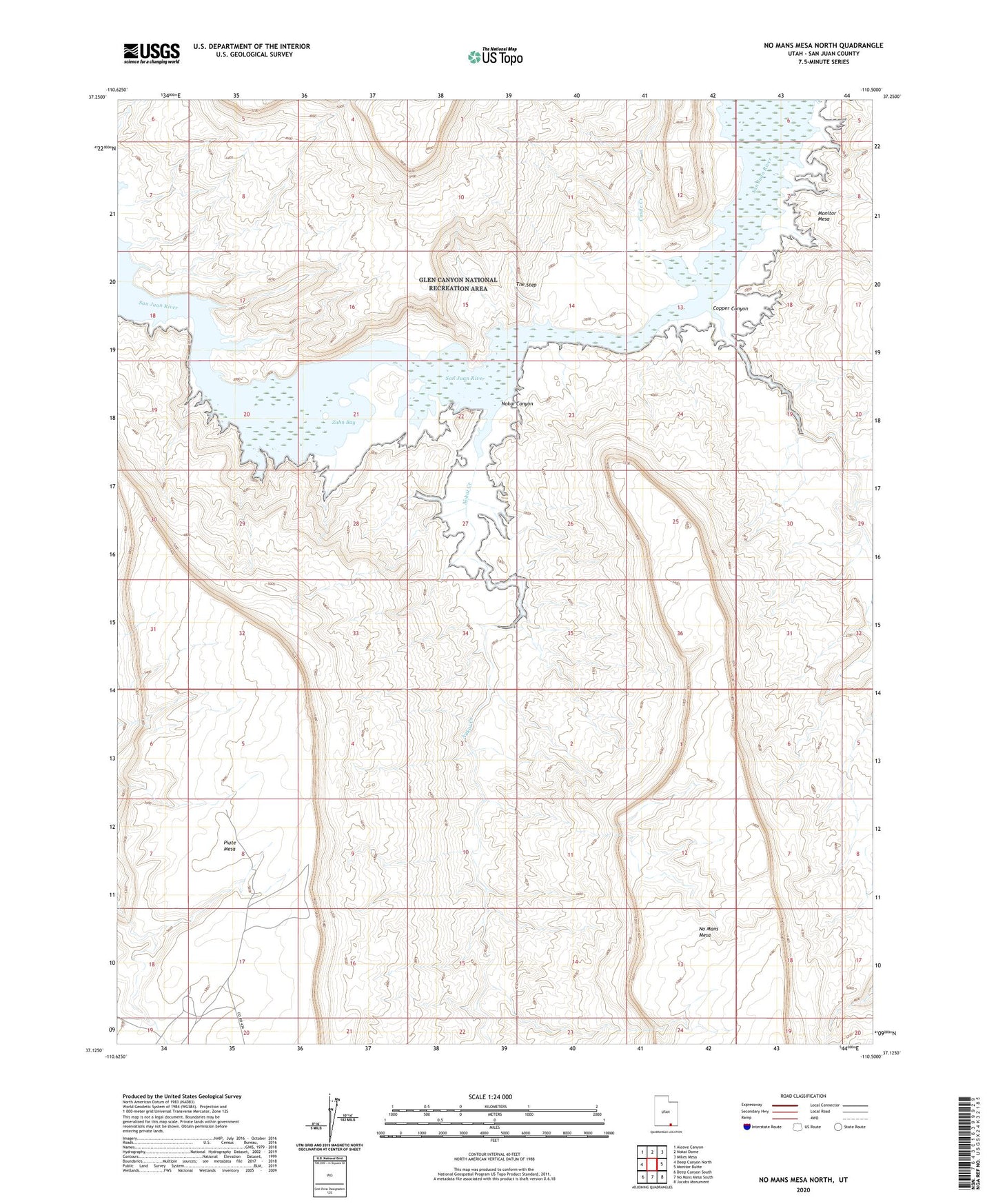 No Mans Mesa North Utah US Topo Map Image