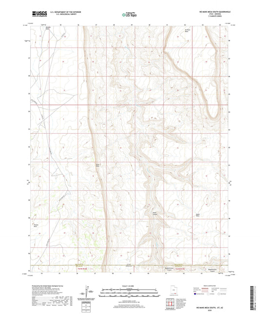 No Mans Mesa South Utah US Topo Map Image