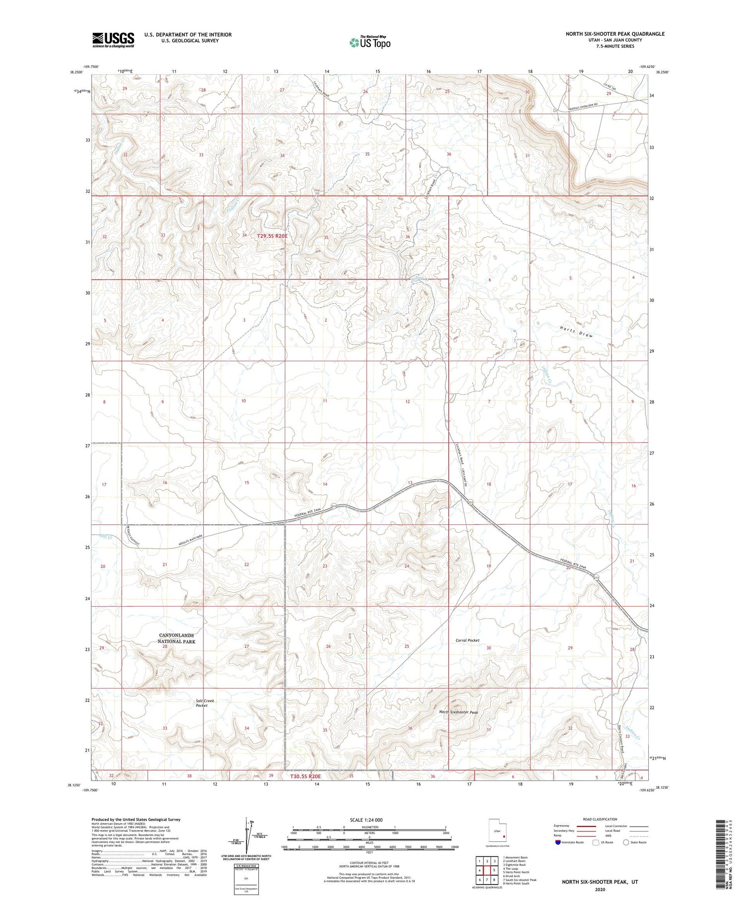 North Six-shooter Peak Utah US Topo Map Image
