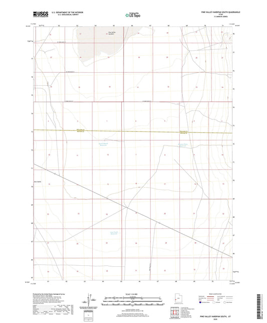 Pine Valley Hardpan South Utah US Topo Map Image