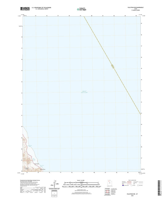 Plug Peak NW Utah US Topo Map Image