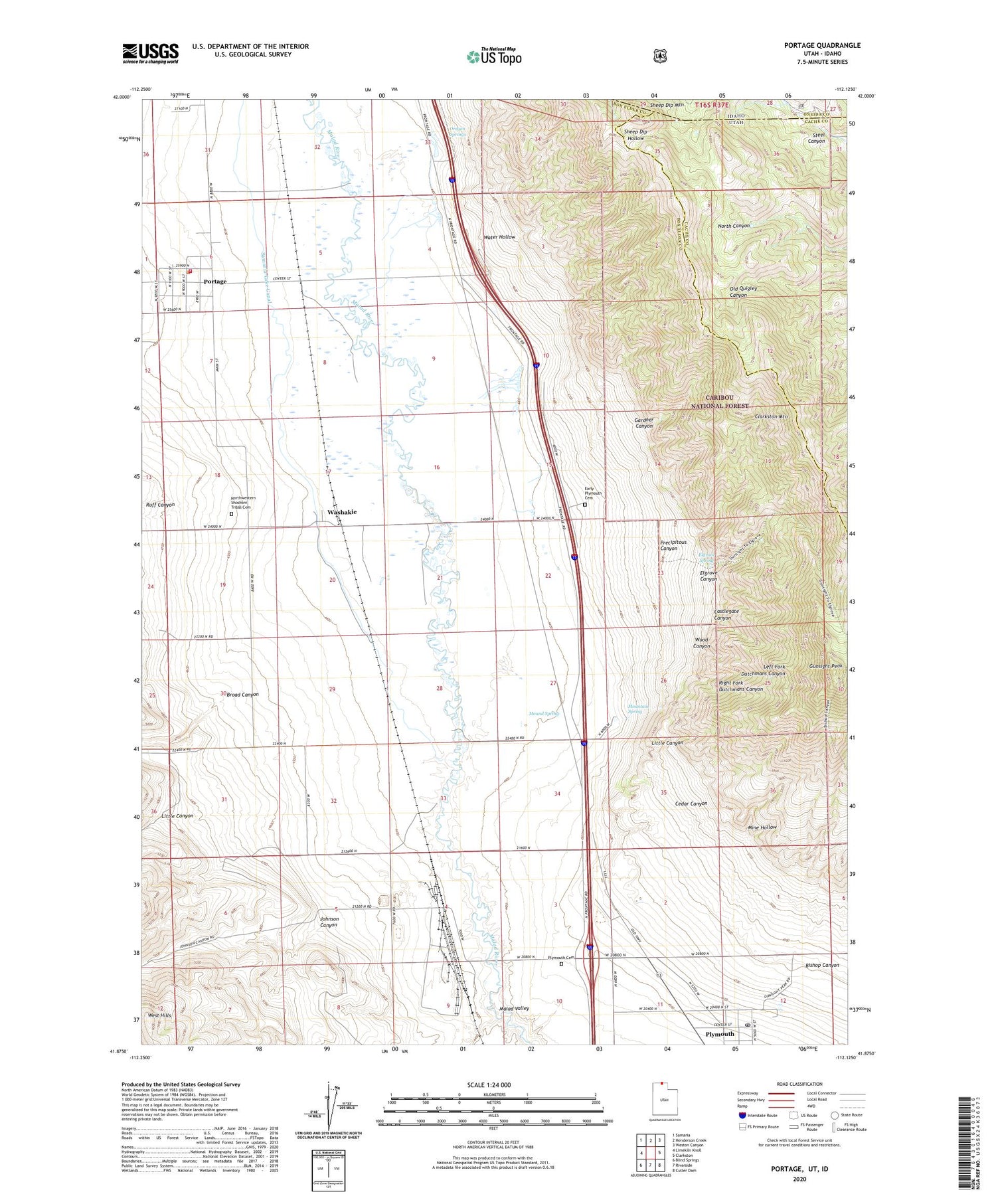 Portage Utah US Topo Map Image