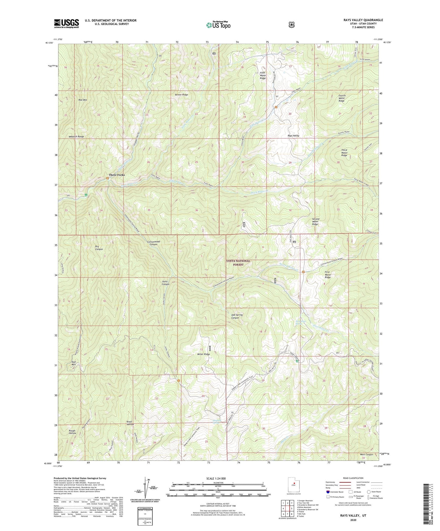 Rays Valley Utah US Topo Map Image
