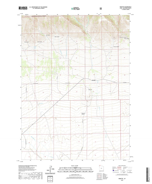 Rosette Utah US Topo Map Image