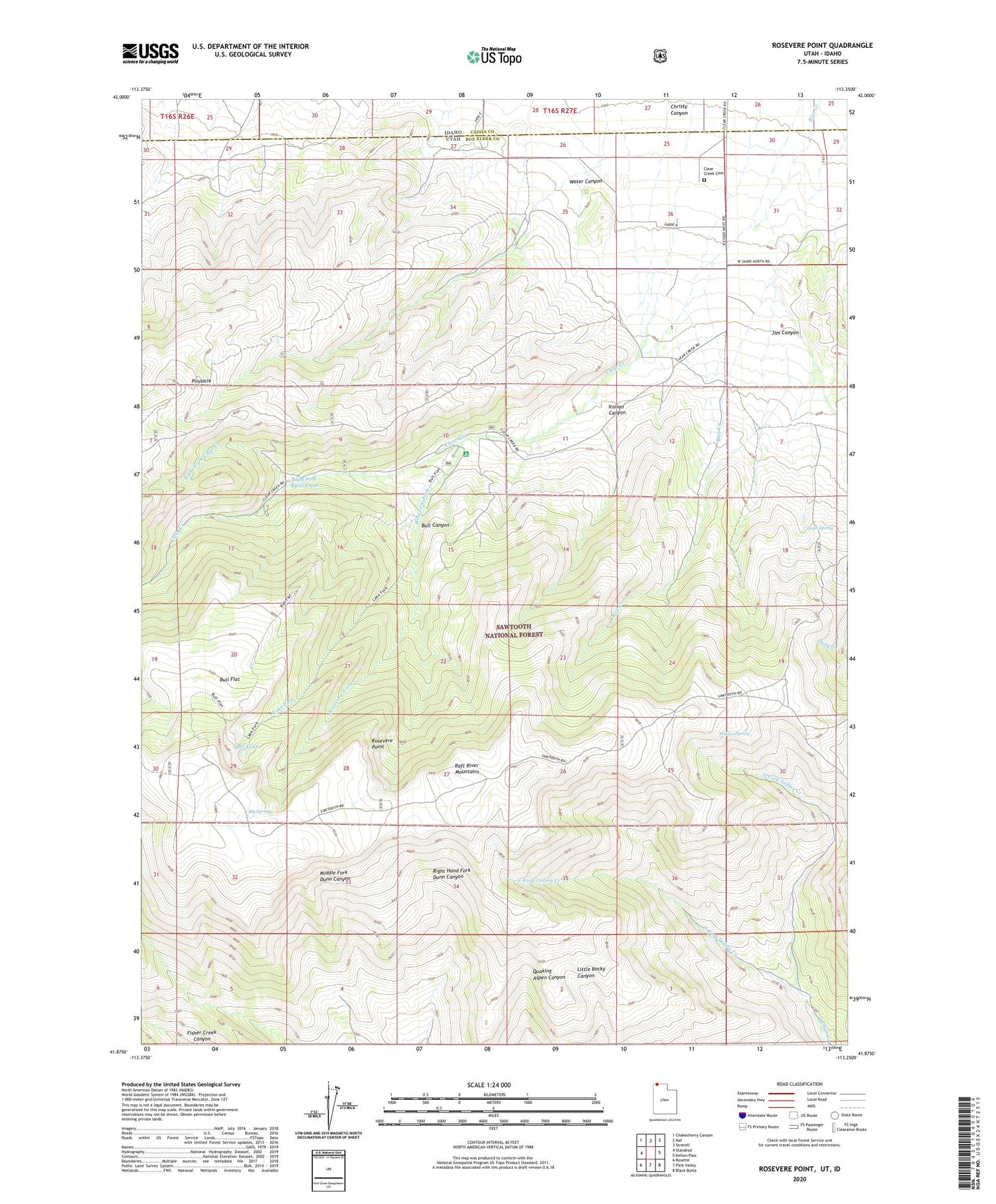 Rosevere Point Utah US Topo Map Image