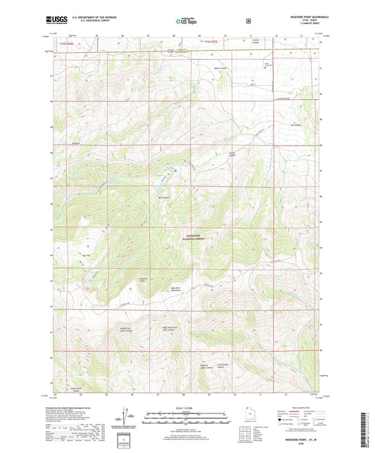 Rosevere Point Utah US Topo Map Image