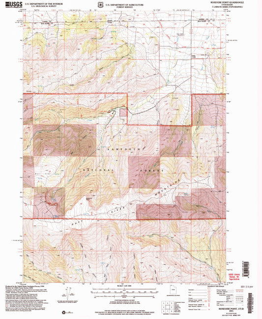 Classic USGS Rosevere Point Utah 7.5'x7.5' Topo Map Image
