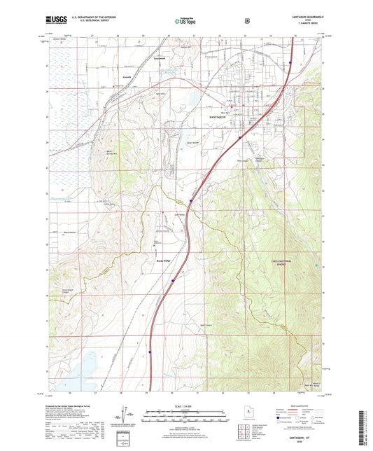 Santaquin Utah US Topo Map Image