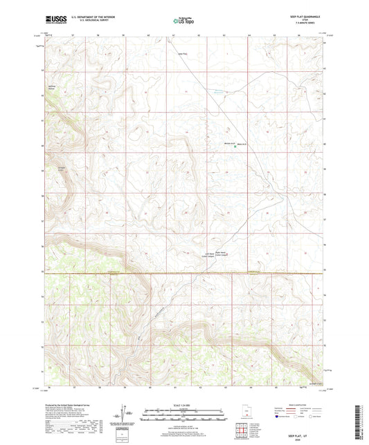 Seep Flat Utah US Topo Map Image