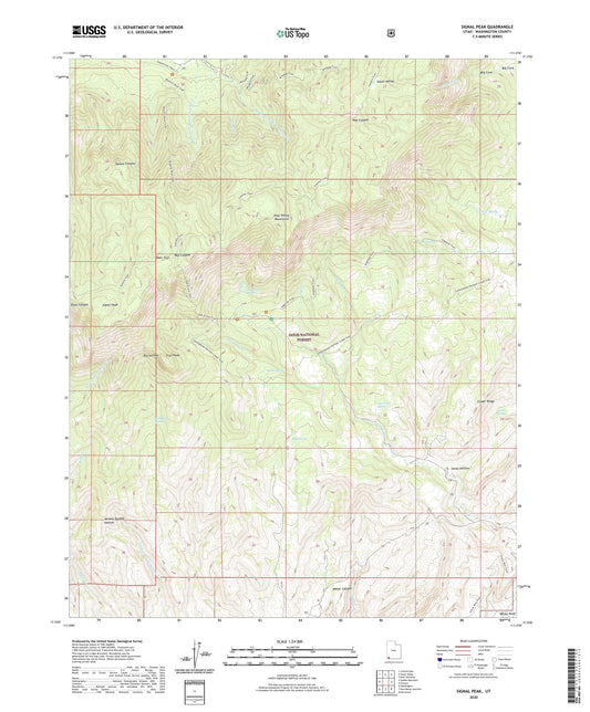 Signal Peak Utah US Topo Map Image