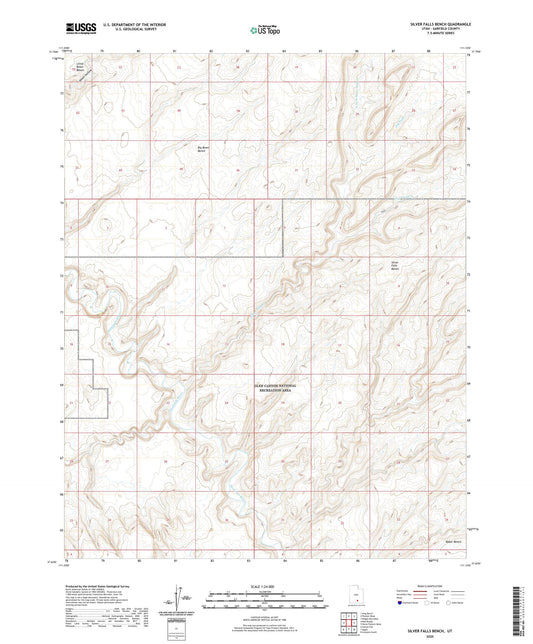 Silver Falls Bench Utah US Topo Map Image