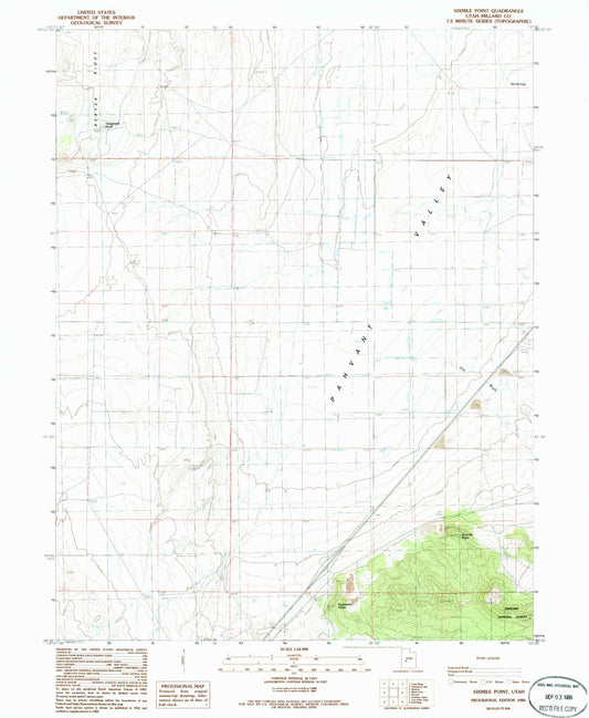 Classic USGS Sixmile Point Utah 7.5'x7.5' Topo Map Image