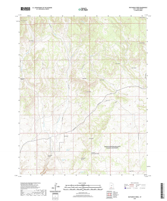 Skutumpah Creek Utah US Topo Map Image